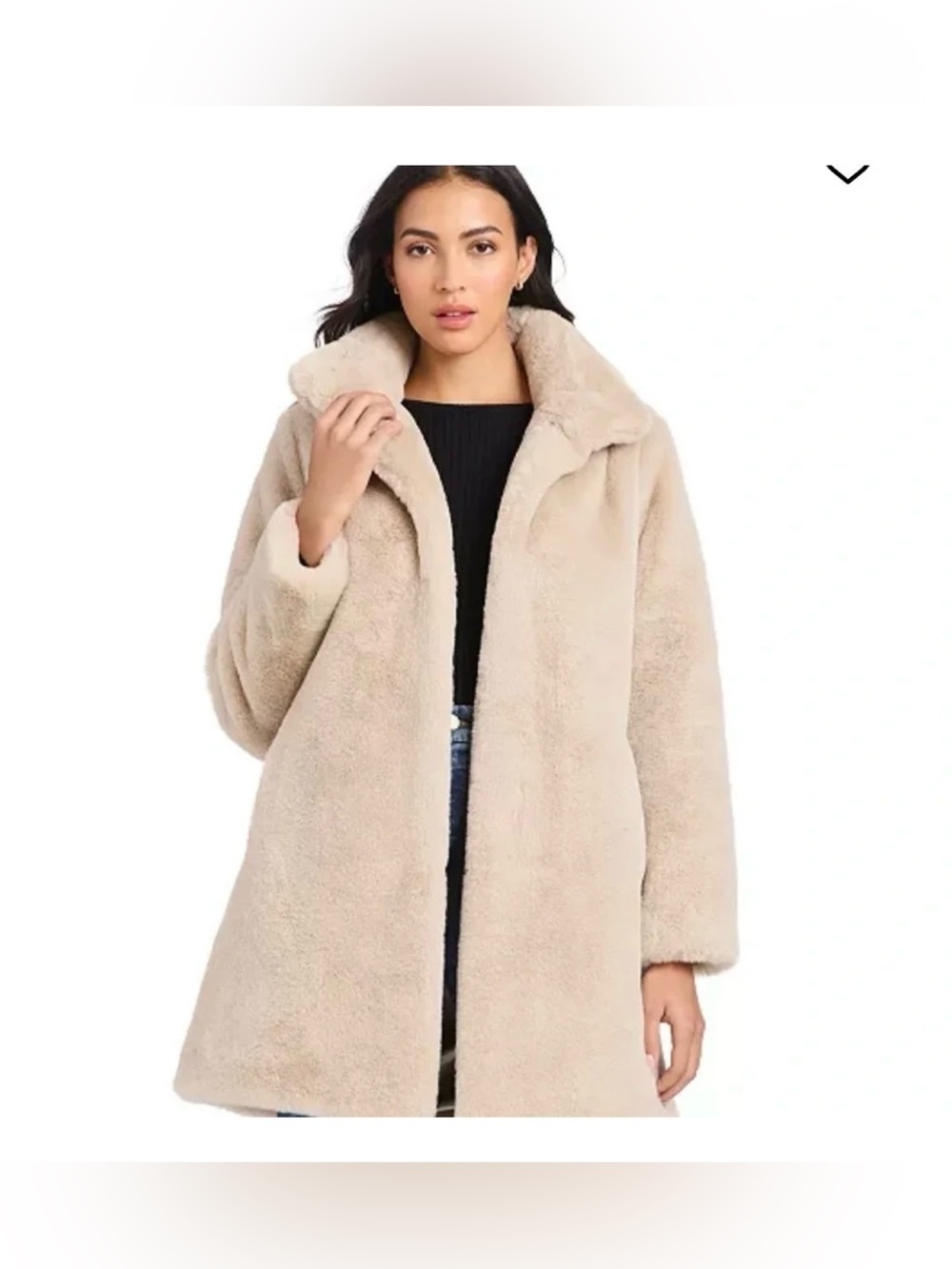 NWT H&M Plush Teddy Coat in Light Beige size:XS